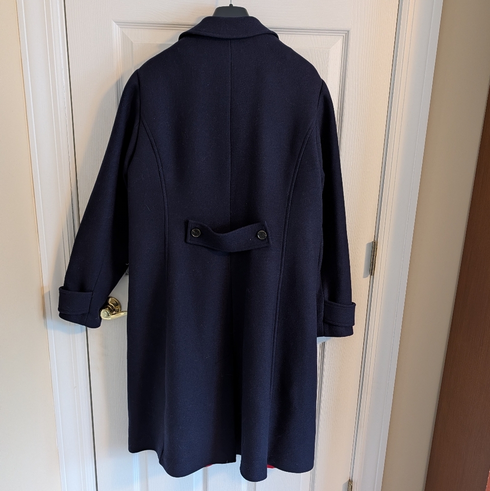 Boden Navy Durham Wool Collared Coat, 14R - Picture 4 of 9